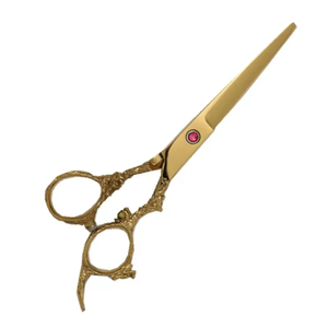 Cuchillas de adelgazamiento de dientes dobles de acero 440C, tijeras de adelgazamiento de pelo de salón profesional, tijeras negras de corte de pelo de salón - Product Image 1