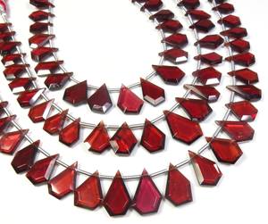 ลูกปัดโกเมน Mozambique สีแดงธรรมชาติ10 "สาระ25ชิ้นสีแดงโกเมนลูกปัดเพชรพลอยเหลี่ยม9-15มม. ลูกปัดอัญมณีแฟนซีโกเมนแอฟริกัน - Product Image 3