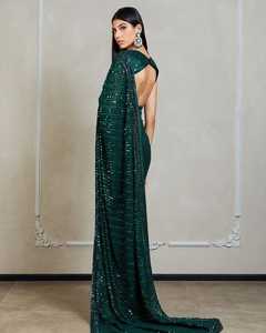 ปาร์ตี้คุณภาพสูงสวมใส่ชุดส่าหรีลำดับจอร์เจียหนักกับเสื้อส่งออกอินเดียและซัพพลายเออร์ - Product Image 6