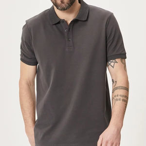 Venta al por mayor de polo de golf de algodón de alta calidad transpirable de secado rápido personalizado bordado de impresión de manga corta sólido - Product Image 1