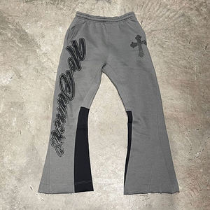 Nouveaux pantalons de survêtement en coton pour hommes pantalons de Streetwear décontractés respirant lavage à l'acide pantalon lavé à l'acide personnalisé plaine - Product Image 1