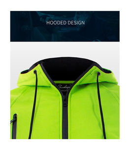 Chaqueta Deportiva de Moda para Exteriores, Transpirable, Resistente al Viento, de Alta Visibilidad, con Tejido Softshell - Product Image 4