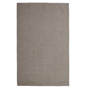 Alfombra de área ovalada gruesa Reversible de tejido plano tejido a mano de polipropileno duradero alfombra minimalista de tejido texturizado sutil de bronceado neutro sólido - Product Image 1