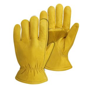 Guantes mecánicos de dedo completo Guantes de seguridad para el trabajo del conductor con cuero protector para uso al aire libre Durable antideslizante transpirable - Product Image 6