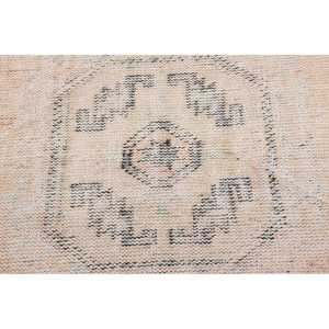 Tapis de 2,2 x 4 pieds, tapis turc vintage, tapis blanc à pois bleus - Product Image 5