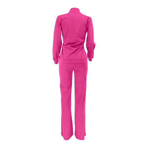 Pantalones deportivos de dos piezas a la moda para mujer, chándales formales de peso pesado con bolsillo para otoño, ropa deportiva transpirable - Product Image 5