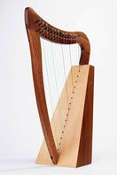Handmade 19-String Wooden Harp with Engraved Design Colorful Custom Logo Option Soft Case Packaging-Musical Instrument