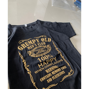 T-shirt graphique Rubyball 90s Grump Old-Man's Club, 100% coton, tissu jersey 240g, imprimé à l'écran, manches courtes, coupe ample, motif uni - Product Image 3