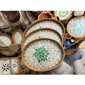 High Quality Natural Rattan Tray Handwoven Serving Tray for <b>Home</b> <b>Decor</b> and Food Presentation - Product Image 6