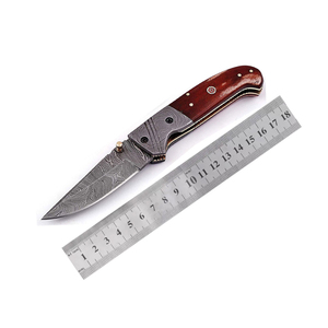 Cuchillo de caza plegable de acero damasco profesional de alta resistencia personalizable diseño OEM producto de Venta caliente - Product Image 1