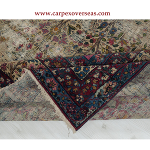 Ensemble de tapis de grande taille tissé en coton persan marine du fournisseur de confiance en peluche antimicrobien pour salle de prière adaptée aux animaux de compagnie - Product Image 2