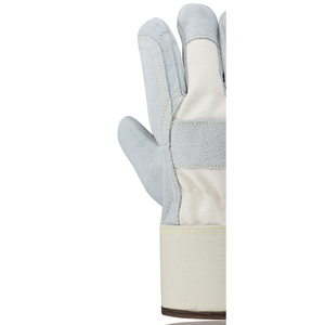 Guantes Rigger de cuero Doble Palma con espalda de algodón Cómodos guantes de Palma de doble capa para trabajadores industriales y de fábrica - Product Image 6