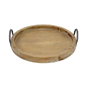 Venta al por mayor hecho a mano almacenamiento ovalado comida nogal servir forma ovalada natural exhibición de madera bandeja de madera rodante - Product Image 5