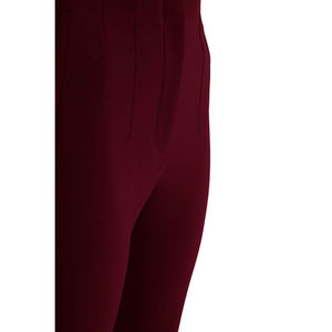 Pantalon de costume pour femme taille haute bordeaux - Product Image 2
