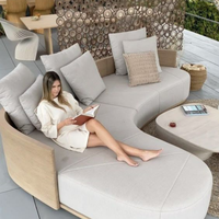 Canapé d'angle moderne et minimaliste avec coussins amovibles, structure en bois massif, tissu en lin écologique, convertible, OEM/ODM disponible