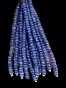 Saphir bleu birman perles de rondelle à facettes 3mm 4mm 5mm brin de pierres précieuses en vrac naturelles pour la fabrication de bijoux collier Bracelet - Product Image 4