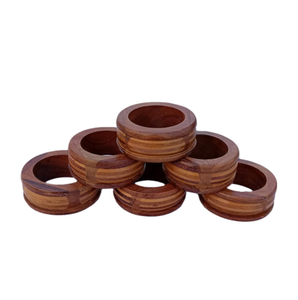 Nouveau design traditionnel porte-serviette en bois brun maison fêtes de mariage restaurant table à manger accessoire porte-papier de soie - Product Image 6