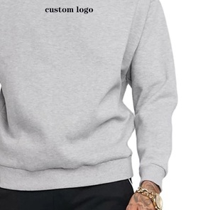 Impresión personalizada de invierno de gran tamaño pulóver Casual hombres cuello redondo 100% algodón a granel de talla grande de los hombres personalizados impreso 100% algodón - Product Image 2