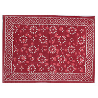 Tapis de table en toile de coton imprimé à la main indienne Dabu Indigo Tapis rectangulaire imprimé 13x19 pouces 300TC Ensemble complet Mariages Fêtes