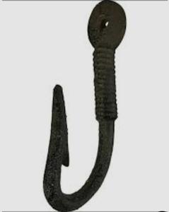 Buy <b>iron</b> wall hook Black antique decorative fish hook cast <b>iron</b> towel hook - Product Image 1