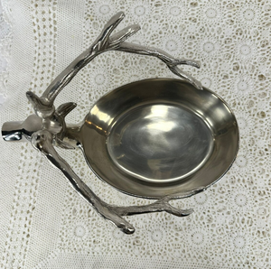 Nuevo cuenco de cabeza de ciervo de Reno de metal plateado Decoración de mesa de boda frutas postre frutas secas cuencos para servir hogar cocina mesa de comedor - Product Image 2