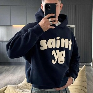 Sweat à capuche d'hiver en molleton surdimensionné unisexe 100% coton personnalisé 3D avec impression numérique et conception personnalisée - Product Image 3