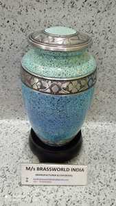 Adult Female Purple Metal American Style Cremation <b>Urn</b> for Ashes <b>Large</b> Size Honor Burial Brassworld India BRU-5071 - Product Image 5