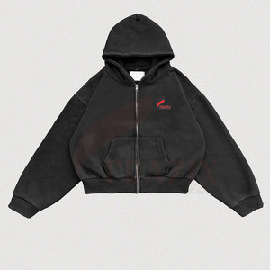 เสื้อฮู้ดซิป2025สำหรับผู้ใหญ่เสื้อมีฮู้ดแฟชั่นจางหายไปแดดออกแบบได้เองดีไซน์ล่าสุด - Product Image 1