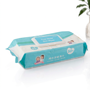 ยูนิควอลิตี้ เพียว วอเตอร์ สกิน ไวพส์ 50 แผ่น ปราศจากแอลกอฮอล์ ผลิตภัณฑ์ทำความสะอาดสำหรับเด็ก - Product Image 1