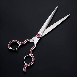 Ciseaux super russes pour animaux de compagnie Ciseaux droits à lame tranchante pour chiens Ciseaux de toilettage de conception personnalisée Finition satinée - Product Image 2