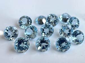 Natural <b>Sky</b> <b>Blue</b> Topaz Cut 11mm Round Faceted - Loose <b>Sky</b> <b>Blue</b> Topaz Round - Product Image 3