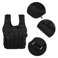 Gilet lesté professionnel en tissu Oxford, écologique, avec rembourrage en polyester réglable, 8-20 kg, pour la gym, la course, le fitness, l'entraînement et la perte de poids