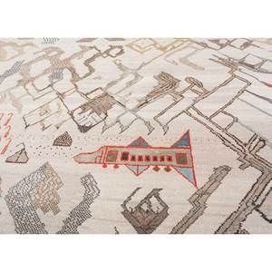 Manchaha Hand Knotted Wool & Bamboo Silk Rugs Ivory 10mm Thick Abstract Pattern for Home & <b>Hallway</b> Rectangle Model-Les-2568 - Product Image 3