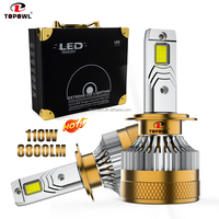 Système d'éclairage automobile 12V 6000K le plus vendu, ampoule LED T10 pour phares de croisement/route H1/H4/H3/H7/H11, ajustement universel, 16000 lumens