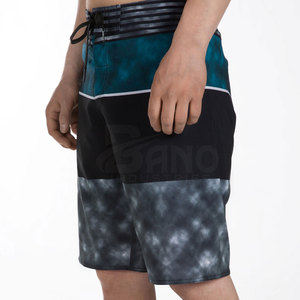 High Street Style Hombres Ligero Spandex Poliéster Pantalones cortos de playa Patrón sólido Cintura media Ropa de playa transpirable en venta - Product Image 3