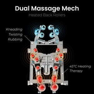 Fauteuil de massage, fauteuil de massage zéro gravité, massage complet du corps et inclinable, commande vocale, fauteuils de massage Shiatsu, repose-jambes, rouleaux pour les mollets et les pieds - Product Image 2