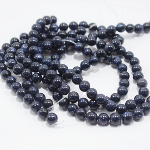 Cuentas de piedras preciosas azules Suncitara de grado AAA, gemas redondas lisas de alta calidad, accesorio de joyería Premium de 8mm - Product Image 1