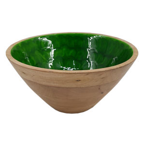 Bol à fruits en bois de forme ronde au design élégant fini naturel pour la maison de table et les hôtels bols de service pour la nourriture et les collations faits à la main - Product Image 3