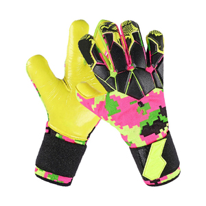 Vente en gros de 1 paire de gants de gardien de but professionnels avec paume en latex respirante et antidérapante pour l'entraînement et les matchs - Product Image 3