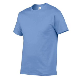 T-shirt simple uni 100% coton pour homme, coupe ample, décontracté, manches courtes, personnalisable, en vente à prix réduit. - Product Image 1