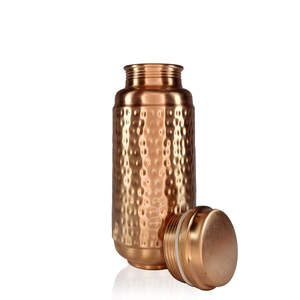 Pure Copper Hammered Water <b>Bottle</b> Handcrafted Unlined Uncoated Yoga <b>Bottle</b> For Home Office & <b>Travel</b> Water <b>Bottle</b> In Cheap Price - Product Image 3