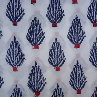Tissu voile 100% coton pur, magnifique imprimé à la main, motif Dabu, léger, fait à la main en Inde, 5 yards, style africain, uniformes