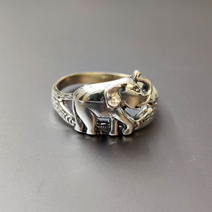 Rose Gold Plated Fashionable Vintage Modern Trendy <b>Ring</b> (3.4 Grams) Inlay <b>Set</b> with Stylish Number Shape Gift Jewelry - Product Image 1