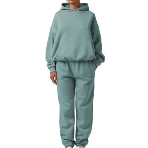 Plaine femmes survêtement Street Wear nouveauté femmes survêtement pour adulte personnalisé décontracté 100% coton survêtement dames 2026 - Product Image 2
