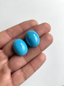 58,91 quilates turquesa Arizona cabujones 2 piezas par de calidad superior para la fabricación de joyas de piedras preciosas naturales - Product Image 6