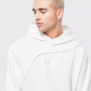 Top Tendance Hommes Blanc 400 GSM Polaire Élégant Hoodies À Vendre Hommes Surdimensionné Hoodies Custom Made Hoodies - Product Image 3