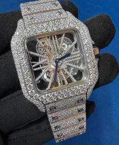 Reloj de Pulsera Hip-Hop con Diamantes de Moissanita VVS de Primera Calidad, Movimiento Automático Suizo, Moda para Hombre, de Mayorista - Product Image 1