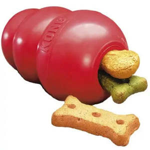 Juguete Ecológico de Lujo para Perros Kong, Pelota Interactiva para Mascotas Hecha de Goma, Algodón y Plástico, para Gatos - Product Image 1