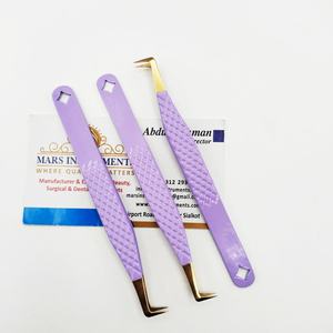 Pinzas para Extensión de Pestañas de 90 Grados, Pinzas Duraderas de Acero Inoxidable con Punta Dorada, Herramienta para Extensión de Pestañas - Product Image 6