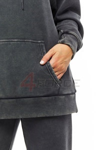 Conjunto de chándal lavado con ácido unisex, chándal de algodón pesado, pantalones de chándal con capucha Vintage bordados, diseño personalizado, Invierno informal - Product Image 4